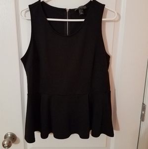 Forever 21 Black Peplum Top